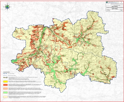 Mapa zbiorcza terenów zagrożonych ruchami masowymi w obszarze powiatu rawskiego